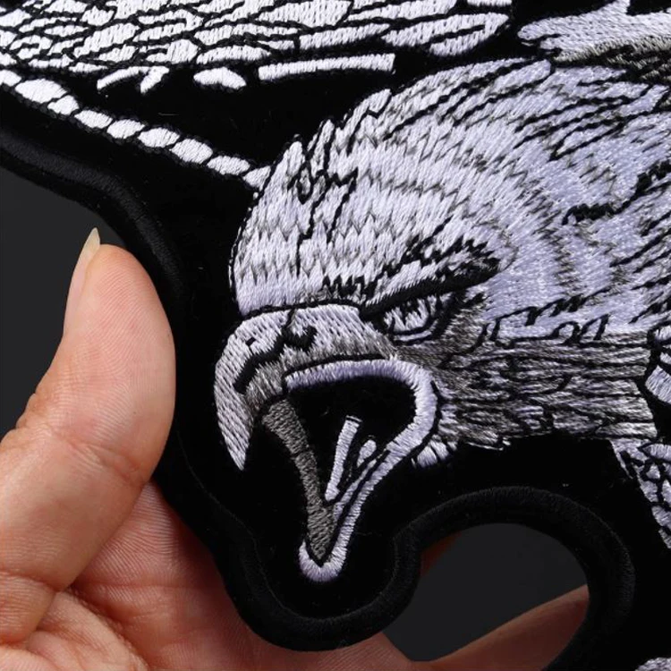 High Quality Big Eagle Wings Patches Embroidered Biker Motorcycle Iron on Patch DIY for Clothes Badge Fabric for Clothes Sticker