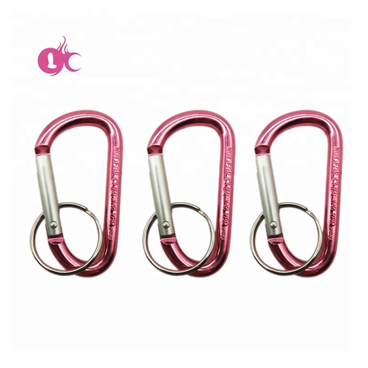 Высокое качество заказной экологичный водонепроницаемый алюминиевый d-образный Карабин брелок