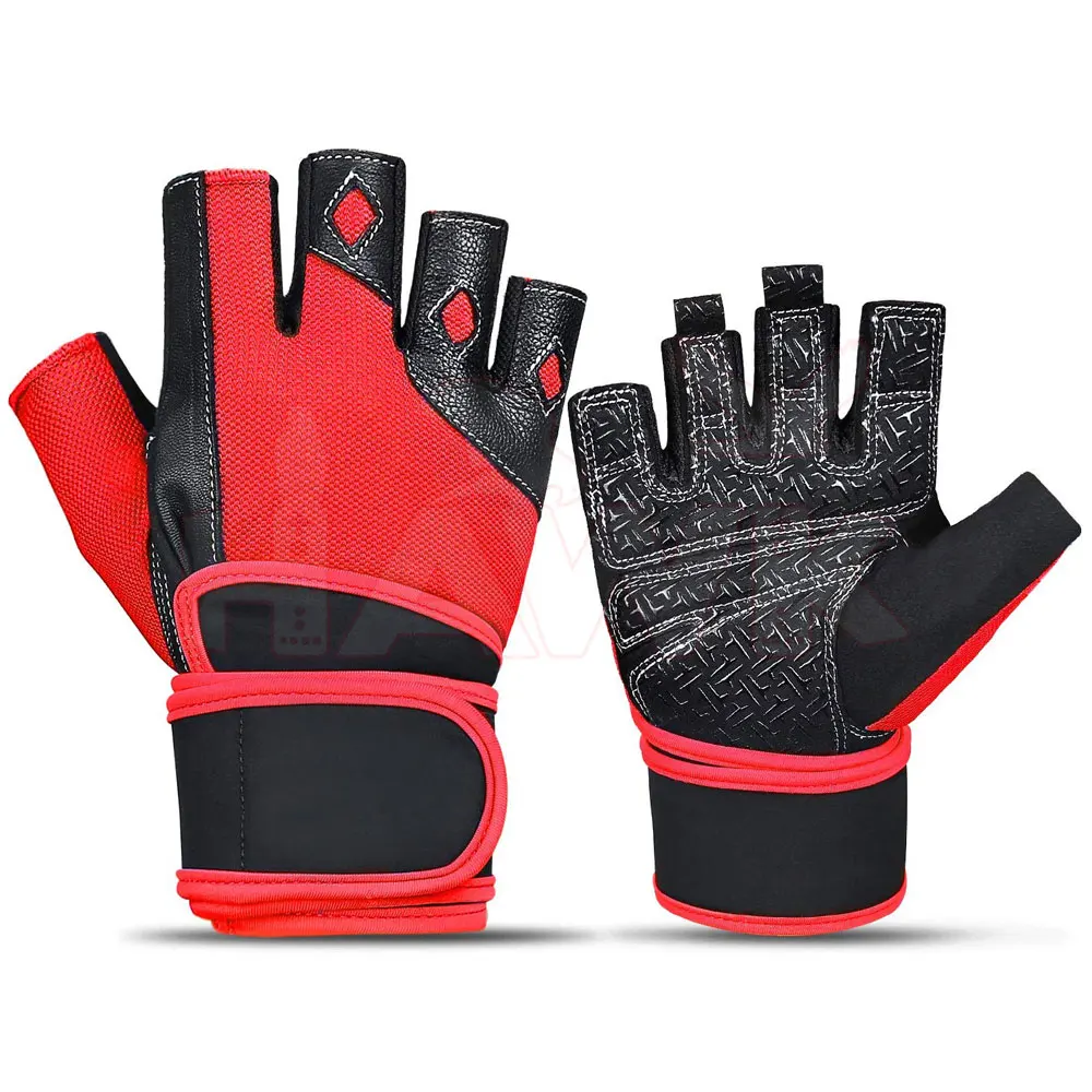 Перчатки с открытыми пальцами для тяжелой атлетики, занятий в спортзале, перчатки для тяжелой атлетики