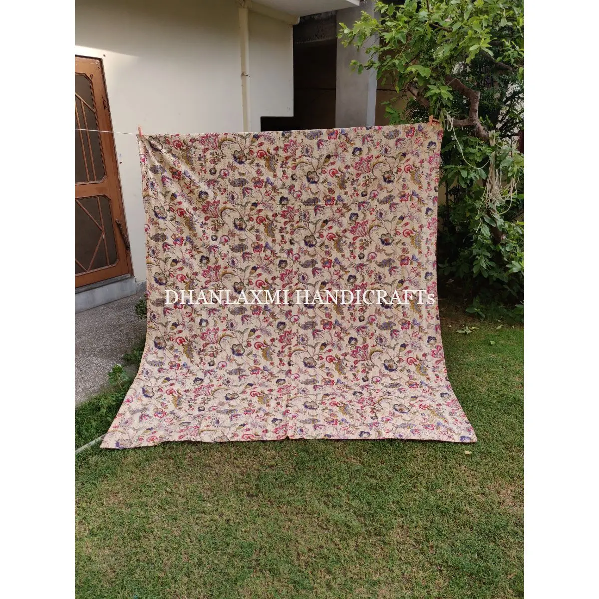 Красивое домашнее декоративное одеяло ручной работы высококачественное богемное с цветочным принтом хлопковое покрывало Kantha оптом