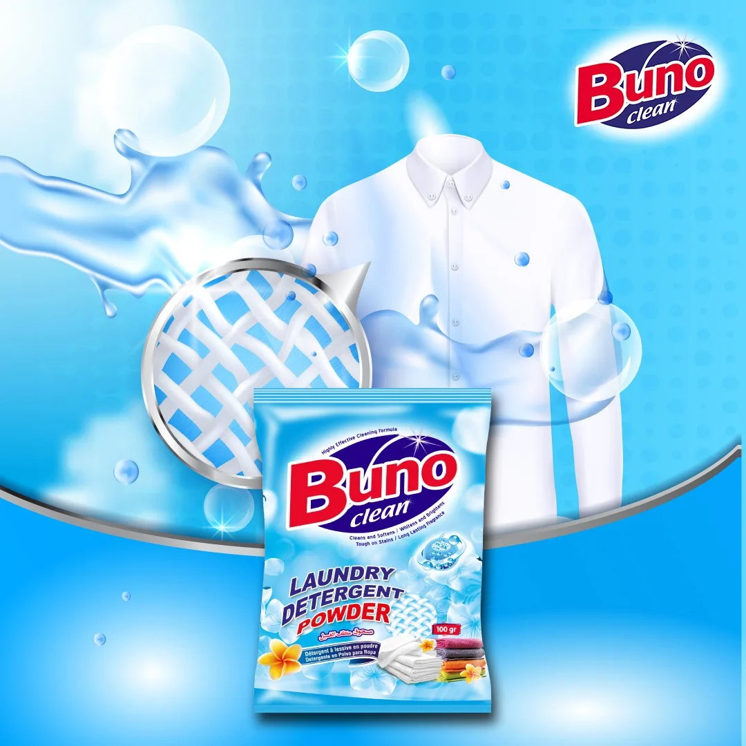 Wholesale Laundry Washing Detergent Powder 100gr High foam Low density Powder detergent for Laundry manufacturer OEM ODM PL