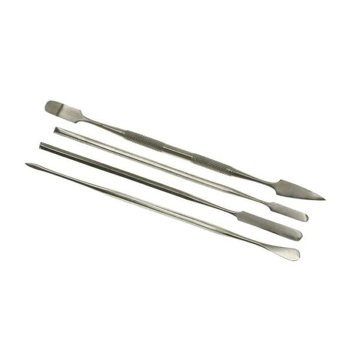 High Quality Cosmetic Cream Spatula Set of 4 Pcs Stainless Steel Satin  Polish Finishing Make-Up Spatula