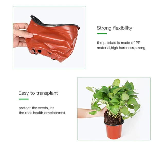 Small And Big Sizes Plastic Plant Pots Flower Containers For Seeding Starting Planter Garden Office