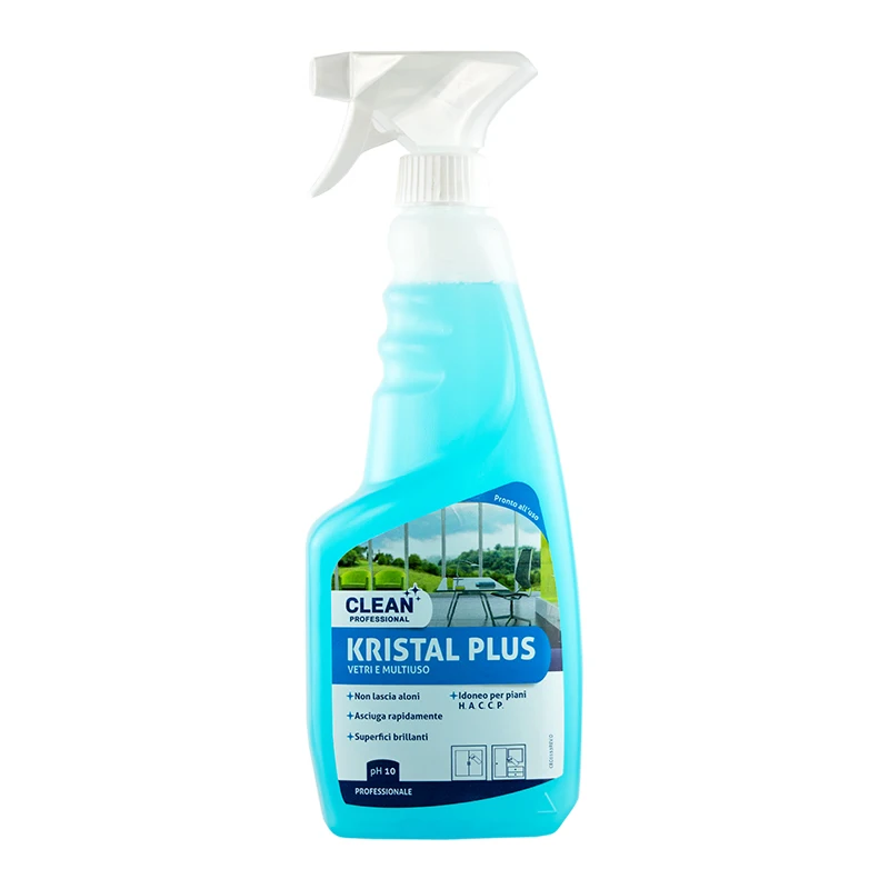 Top Quality Italian professional glass & multi-purpose detergent KRISTAL PLUS 750ml ready for export