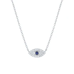 CANNER Wholesale Fashion Charm 925 Sterling Silver Jewelry 18K Gold Eye Zircon Pendant Necklace