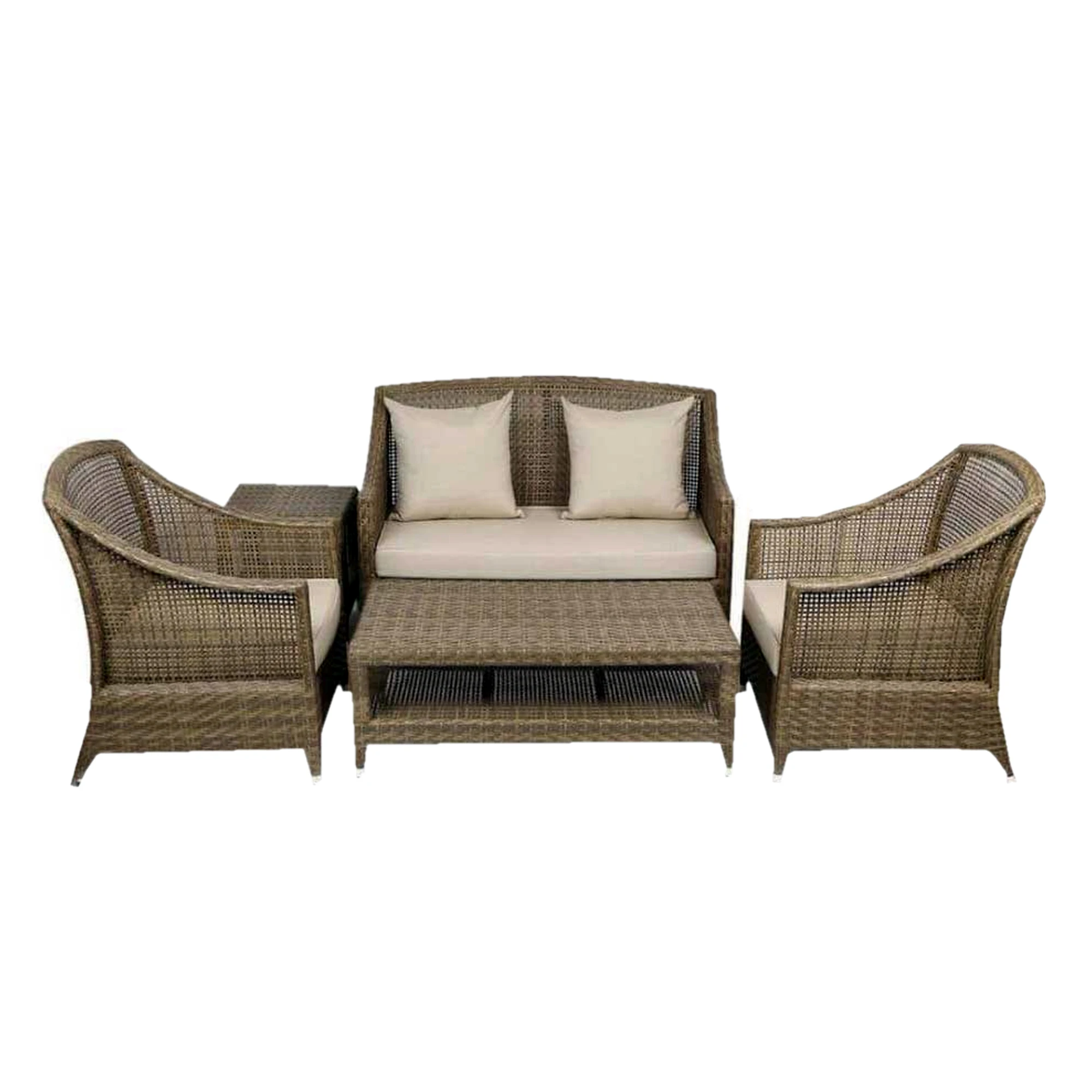 patio rattan furniture sofa set aluminium outdoor sofa set light brown rattan luxury sofa set indian manufacturer