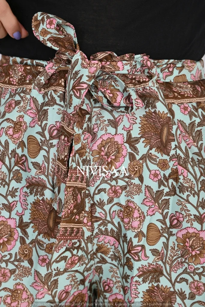 Красиво оформленные Черные Серые брюки Бохо широкие шелковая вискоза длинная повседневная одежда с принтом