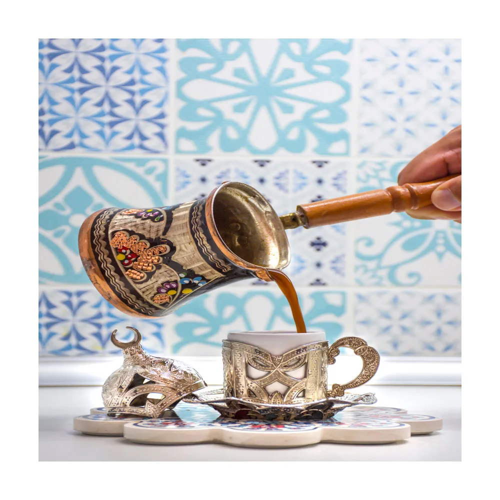 Турецкая кофейная Дамская смеска для гурманов, 100 г, традиционный вкус 100%, Арабика, зернистый кофе, среднее обжарение