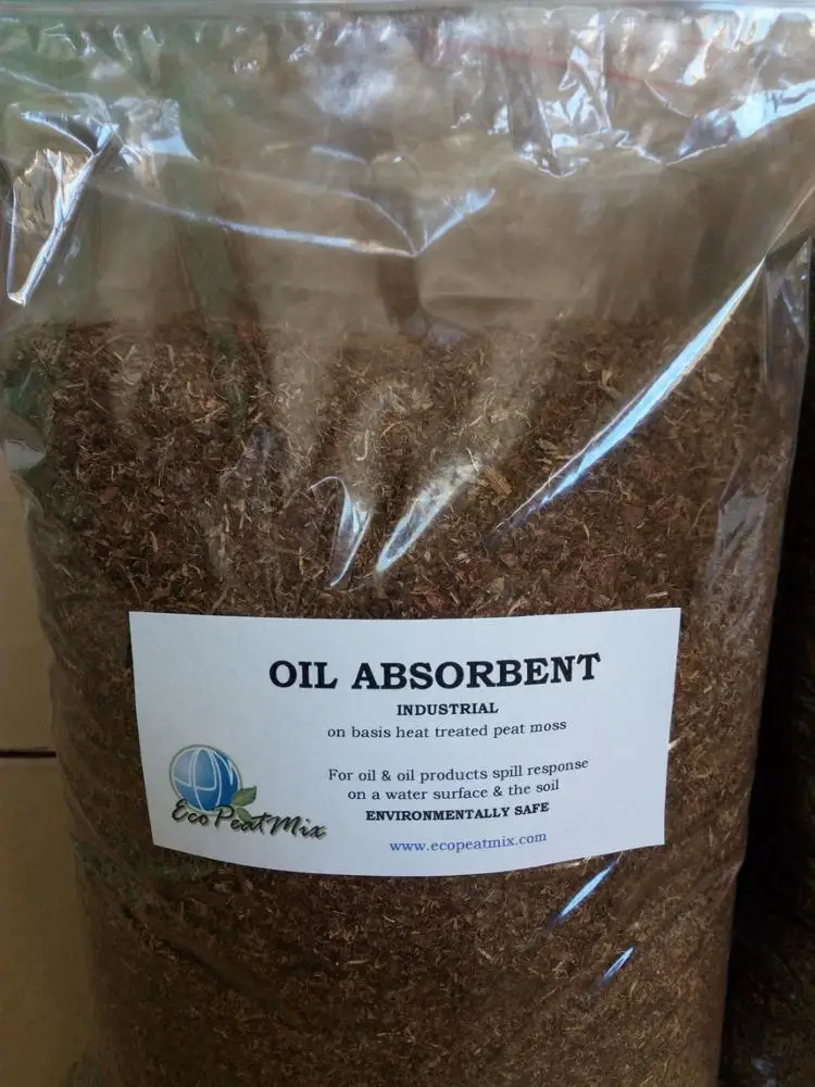 
Peat moss absorbent for oil spill response (Absorbent ARCTIC) 