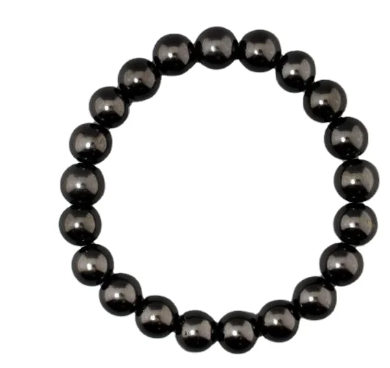 A shungite bracelet 8 mm for business men. The talisman bracelet protects against the EMF. Viking Medical Bracelet