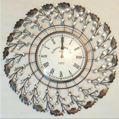 Best Selling Iron Wall Clock Luxury Circular Designer Decoration Wholesale Price from Largest Manufacturer Company