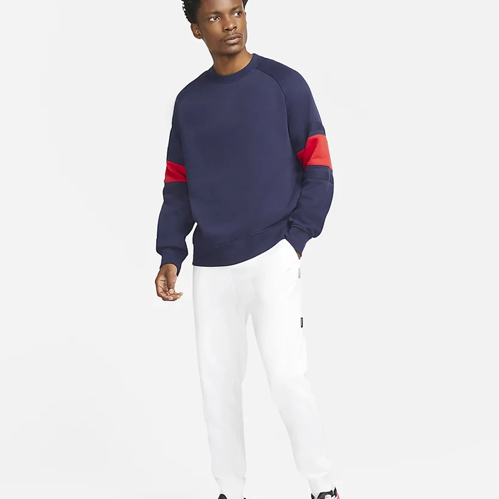 Men Custom Fleece Simple Blank Sweatshirt Premium High Quality Jumper Best Selling Ribbed Cuffs and Hem Hot Pullover Sweatshirt