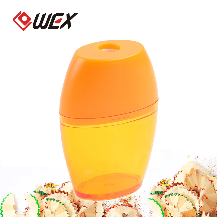 Italians favorite designs handheld 1 hole translucent colorful high quality steel blade novelty Promotion school plastic pencil