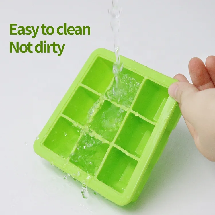 High Quality Custom Logo 9 Holes Silicone Ice Mold for Whiskey Cocktail