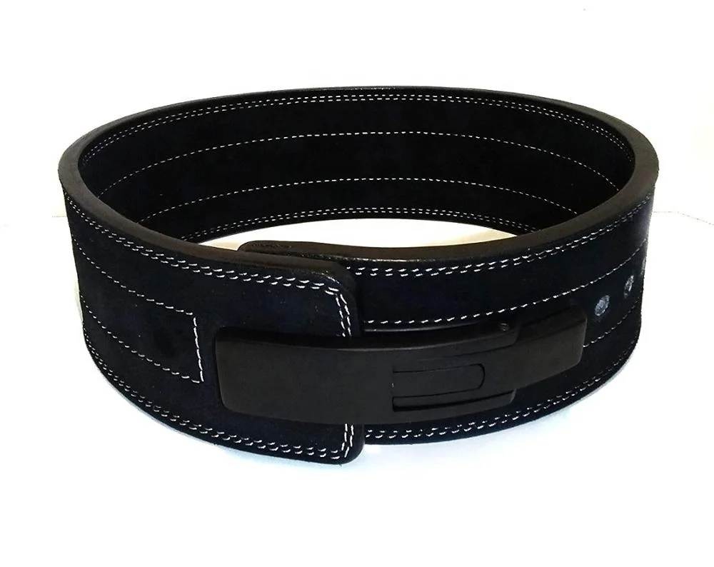 Heavy Duty Cowhide Suede Leather Weight lifting Lever Belt with Adjustable Lever belt  in 10 &13mm thickness with 4 inches width