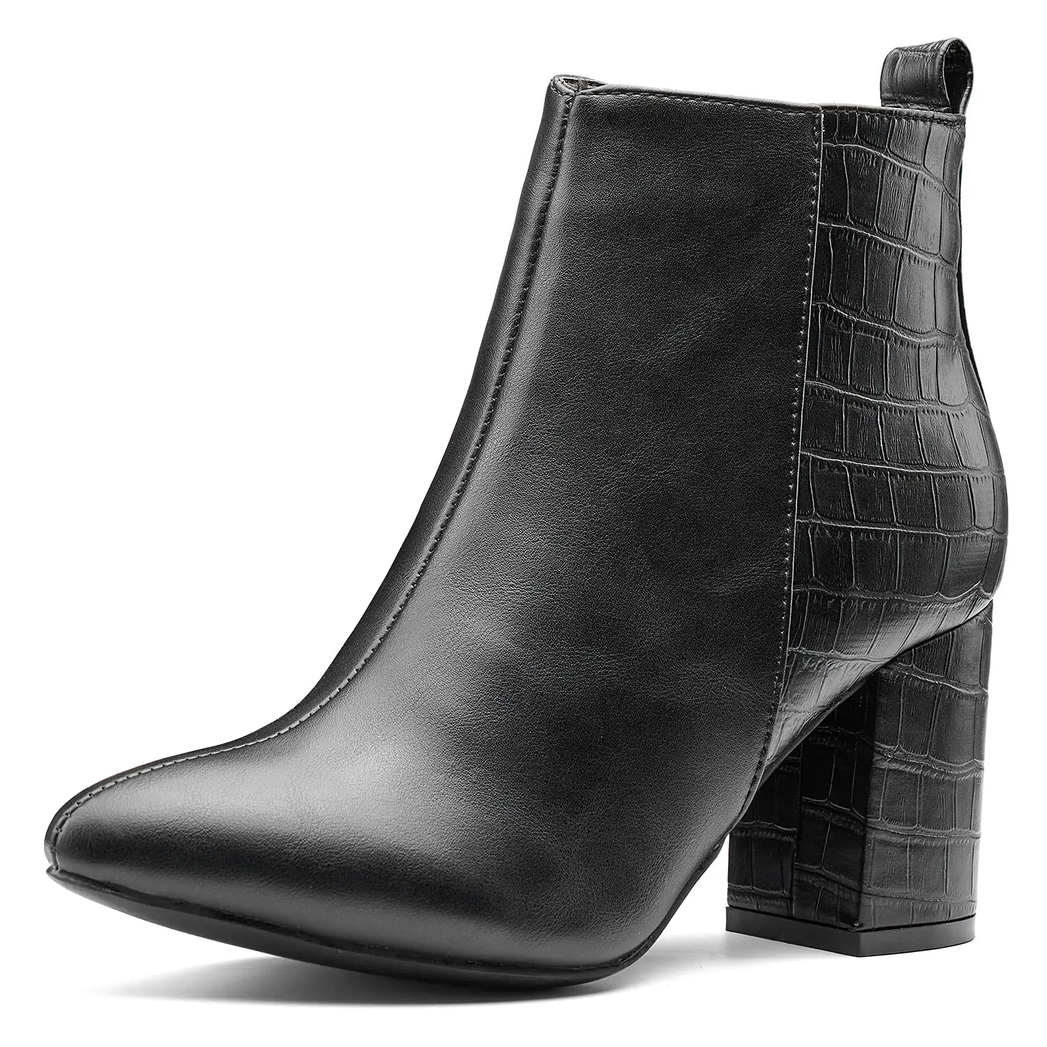 Woman Chunky Heel Boot High Heel Boots Zip Down Dressing Boot Waterproof New Trendy Ladies Shoes