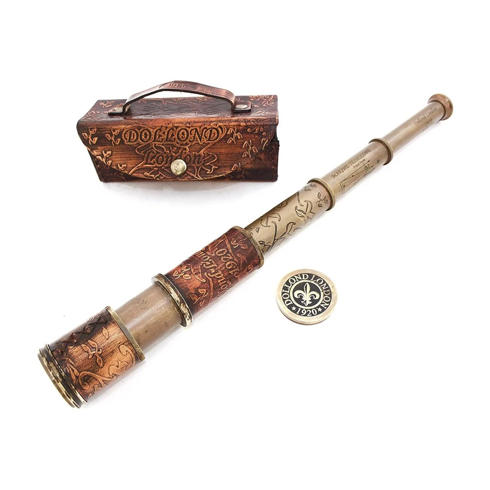 Nautical Antique Navy Brass Pirate Telescope Spyglass Vintage Telescope