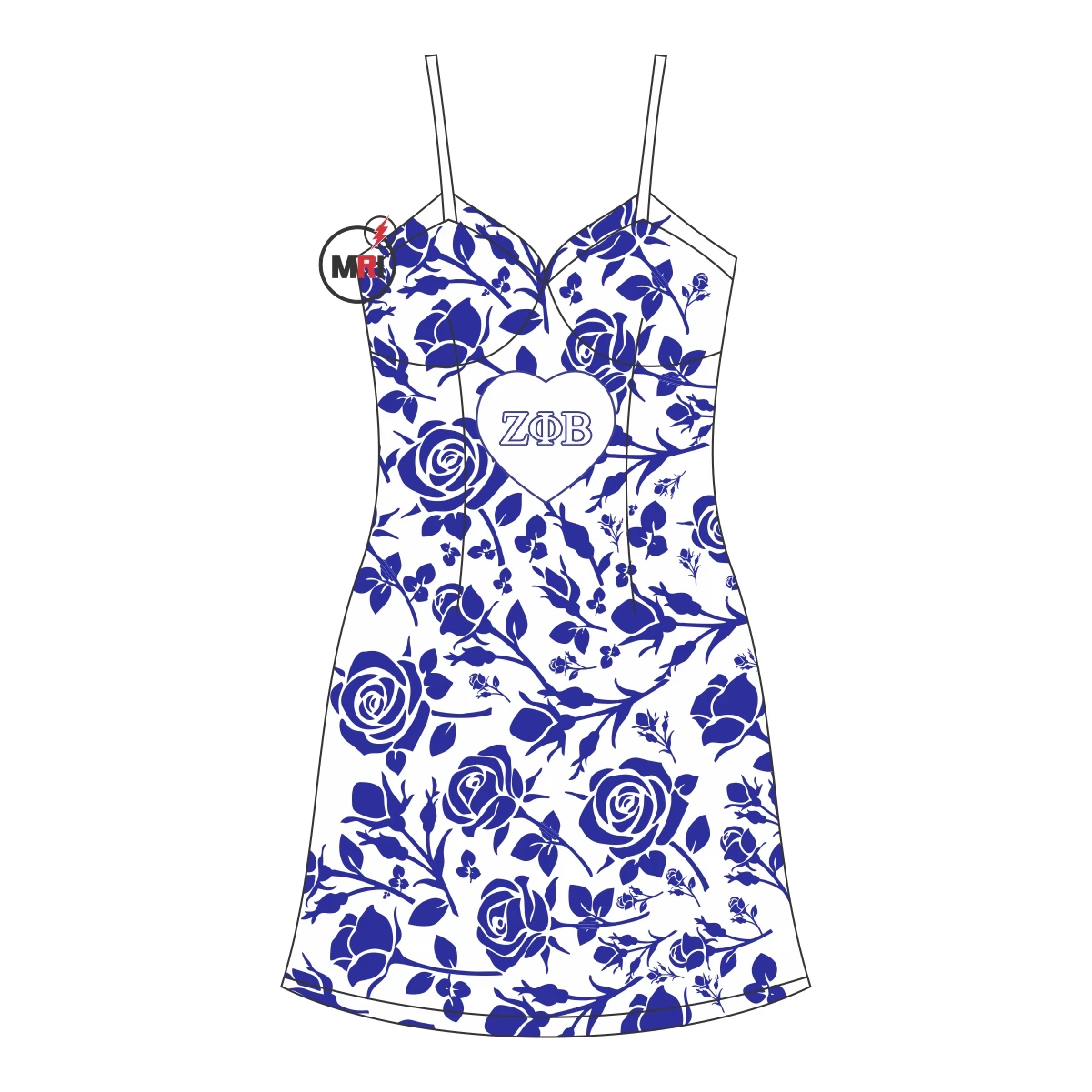 
Zeta Phi Beta Ladies Nighty Dress | Sorority Sublimation Women Satin Nighty Dress 