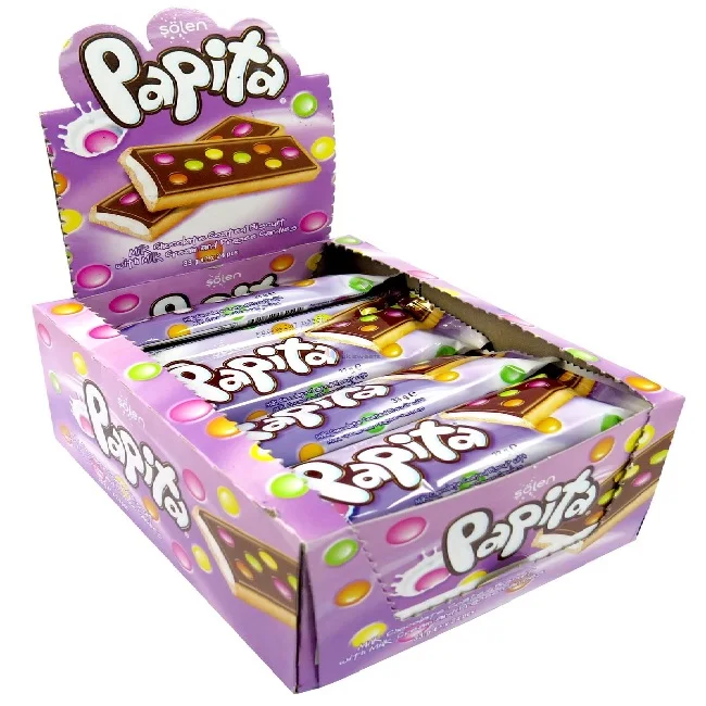 SOLEN PAPITA MILK CHOCOLATE COATED CARAMEL BISCUIT 33G