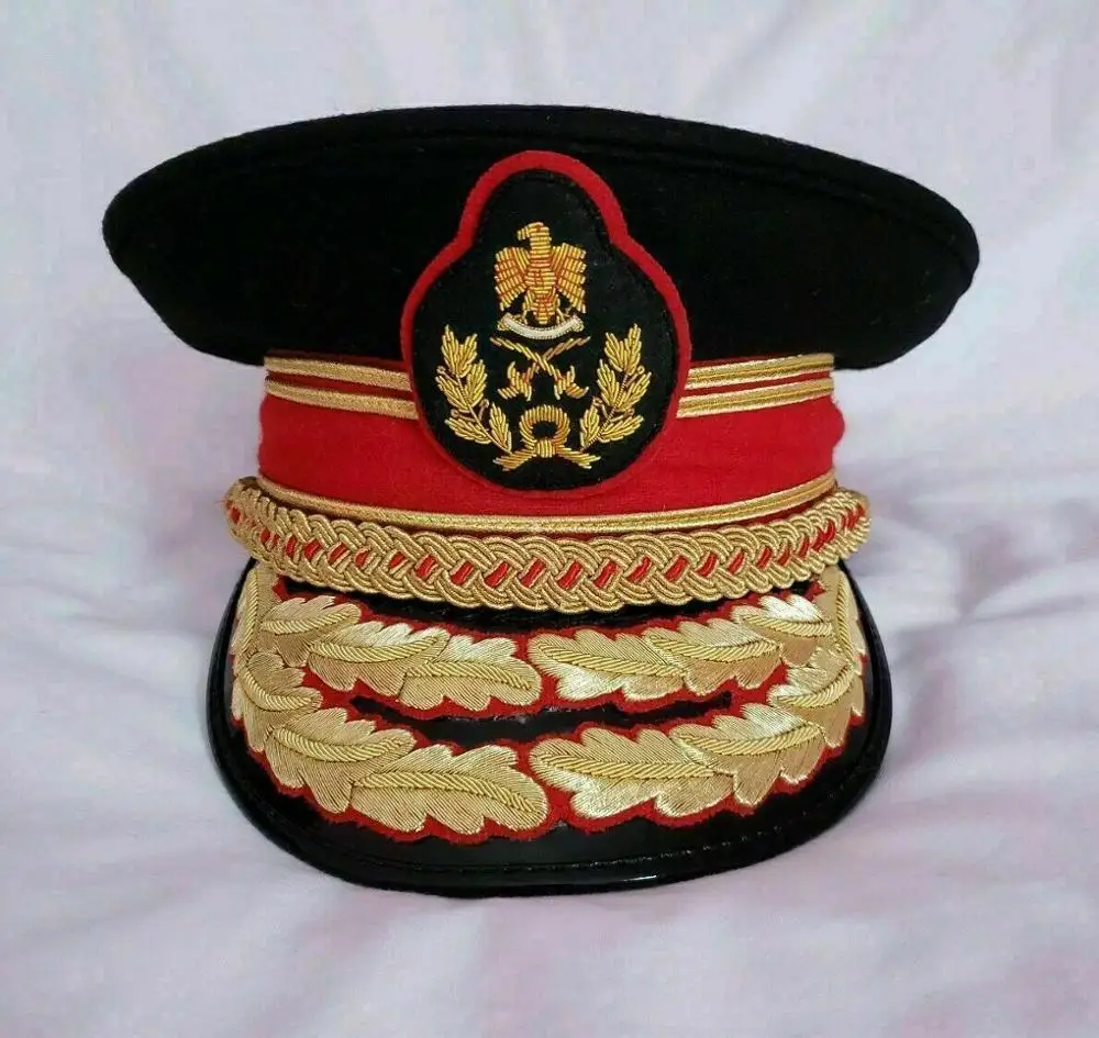 Replica Colonel Gaddafi Military Army General Officer Parade Dress Visor Hat Cap