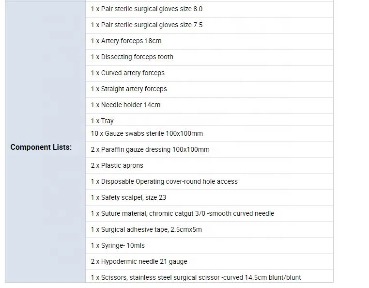 Hospital Sterile Clean Male Circumcision Kit for Adolescents Boys Ce Surgical Instruments 1 Set Manual 2 Years Life Time MFDS