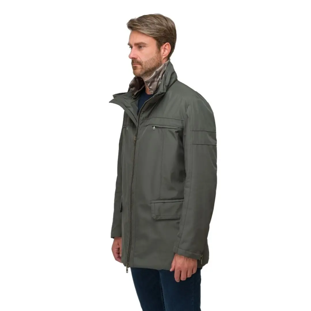 Men Luxury Green Coat Jacket - Short - SKUDOMADE - Tailormade -Customizable - Different size avaible - technology full optional