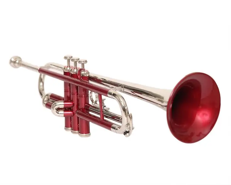NASIR ALI NEW PROFESSIONAL BB PITCH RED NICKEL TRUMPET PREMIUM QUALITY WITH INCLUDE HARDCASE AND MOUTHPIECE