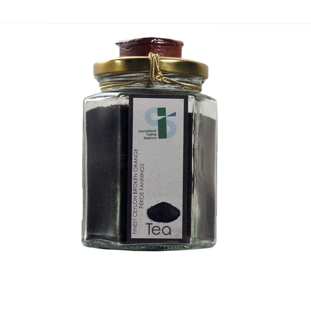 High Quality Black Tea Grade Wholesale Glass Jar Loose Tea Ceylon Broken Orange Pekoe Fannings Origin From Sri Lanka