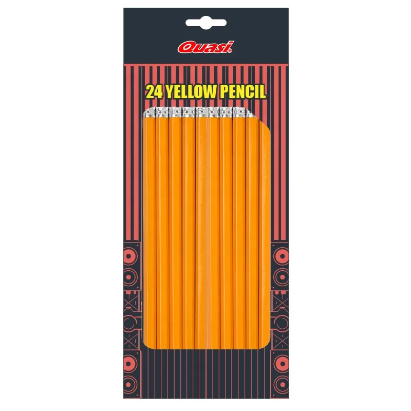 Лучший сделано во Вьетнаме 24ct 190x7 мм 2 мм HB ластик топ с изображением желтой деревянной высокое качество школьный класс принадлежности карандаш