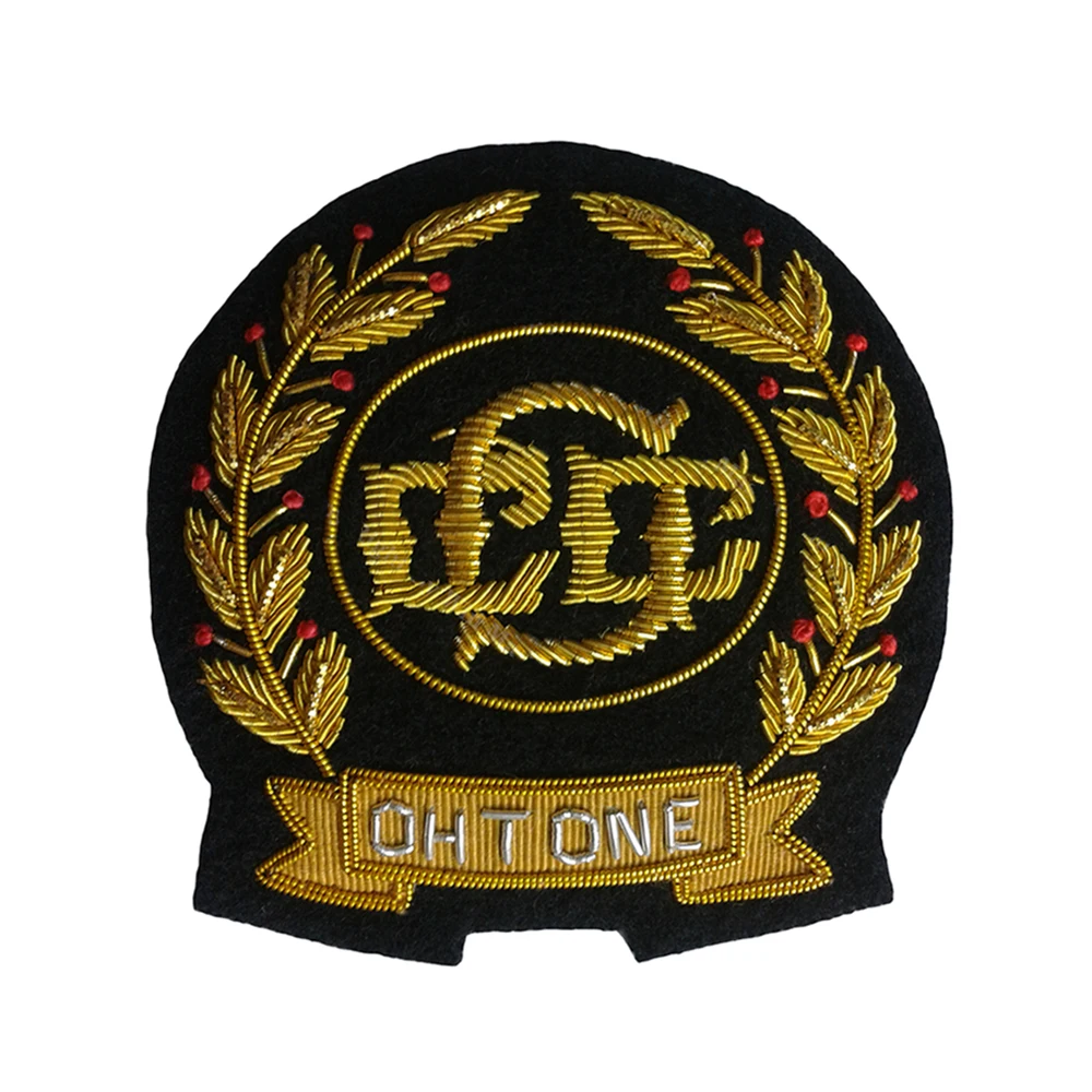 bullion Ceremonial golden emblem rank Ceremonial badges blazer patch badge