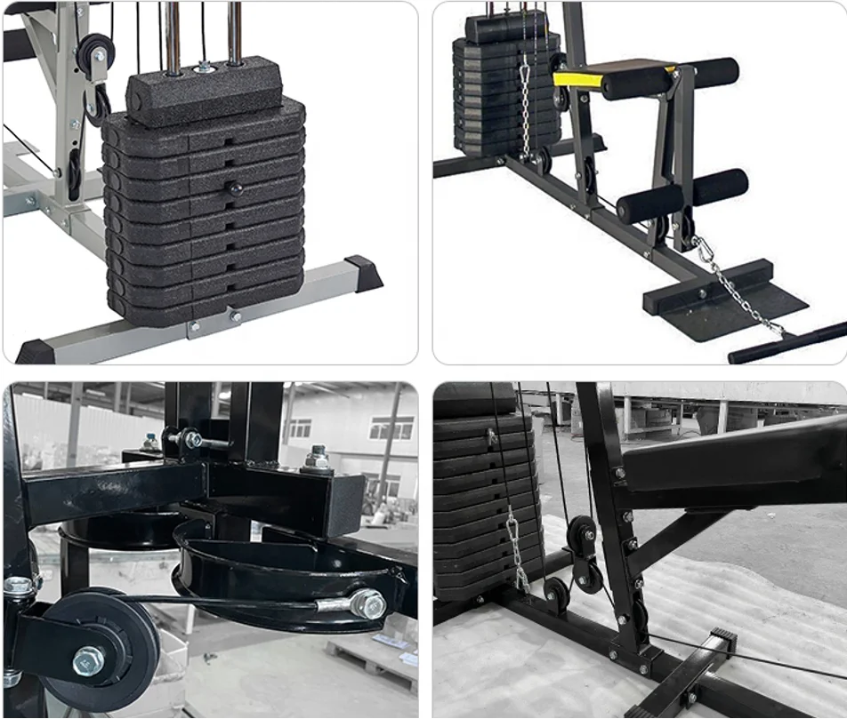 ONESTARSPORTS Home Gym System Workout Station With 75kg Of Resistance Multi Functional Trainer Compact Gym