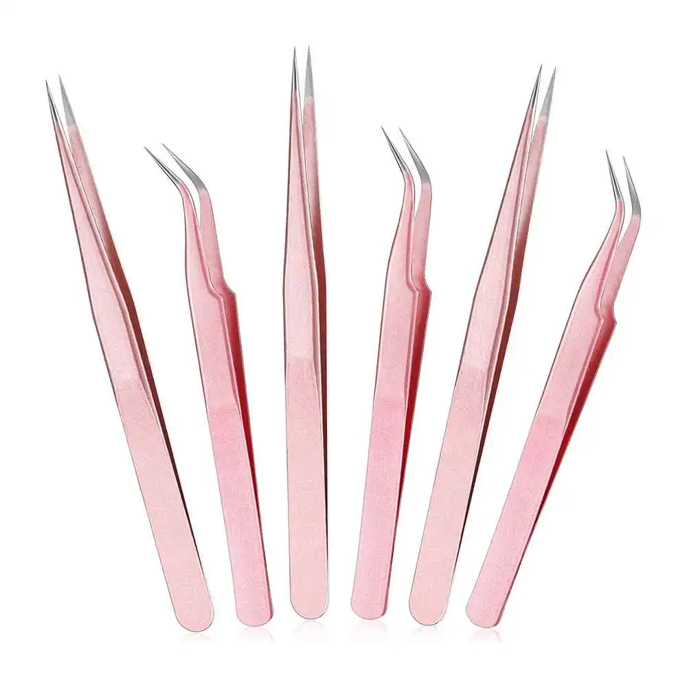 Eyelash Extension Tweezers Kits tweezers Professional Stainless Steel Volume Eyebrow Tweezers