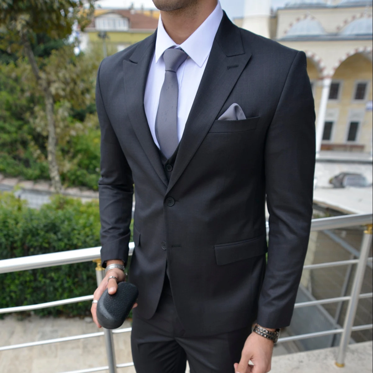 New Design Italy Design Men Suit Navy Blue and Business Suit whosale