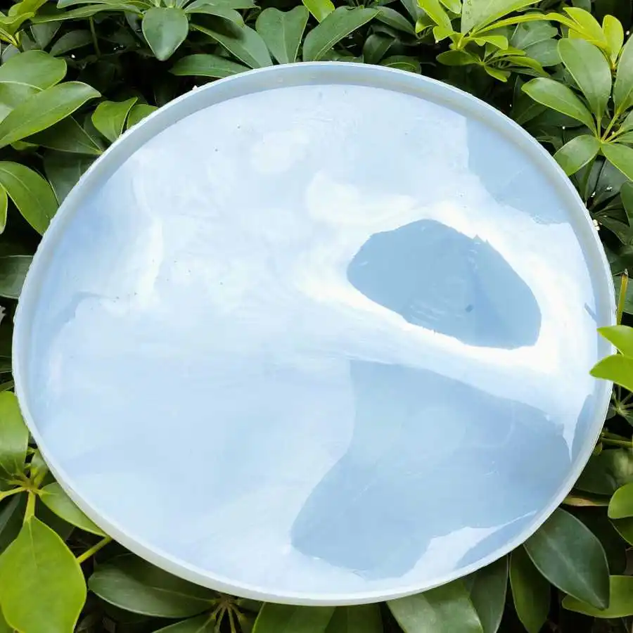30cm Large Circle Resin Tray Mold 11.8 inch Silicone Dish Mould Round Serving Epoxy DIY Clock Casting  Home Decoration