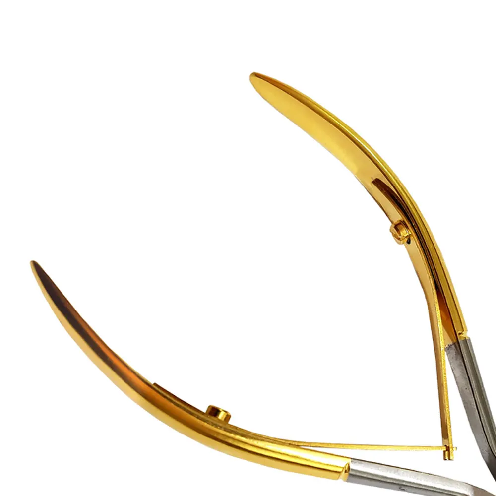 Cuticle Nippers Professional Best Selling Plasma Gold Handle Sharp Jaw Nippers For Ingrown Toenails Clippers