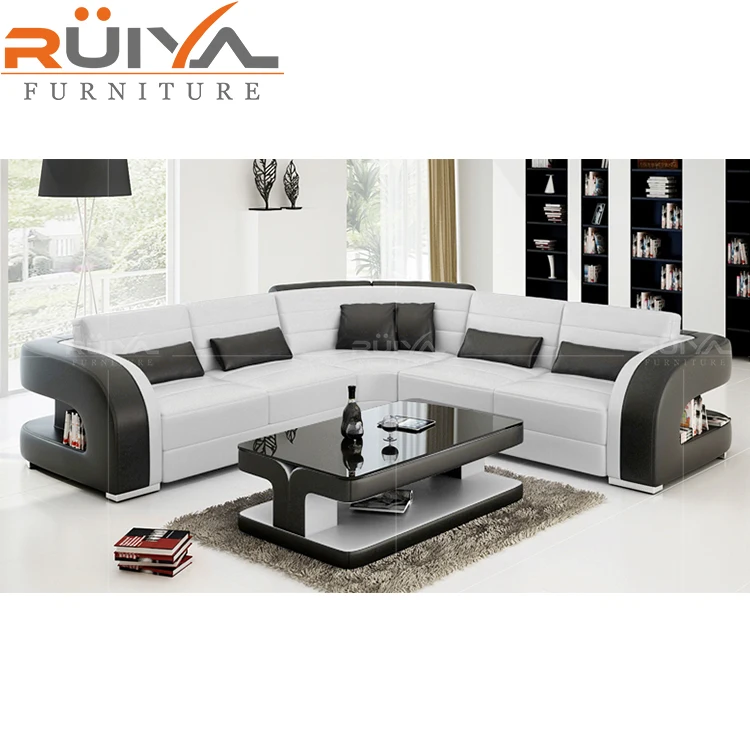 Office sofa set Home Furniture L shape new design genuine 5 seater leather sofa