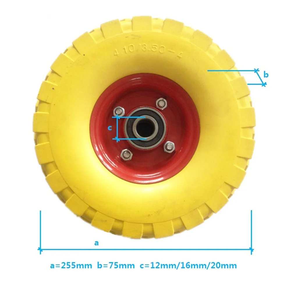 Customized Axle Diameter Center Hub Flat Free Utility Tire Wheel For Caster Hand Truck Trolley Dolly Generator