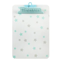 Hot sale cute writing board with fashion pattern and plastic clip, menu paper files holder for kids,clipboard
