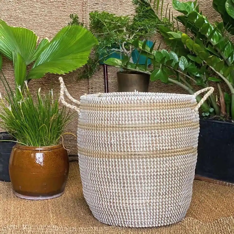 Bamboo Hamper Basket Decorative Baskets Seagrass basket/House ware