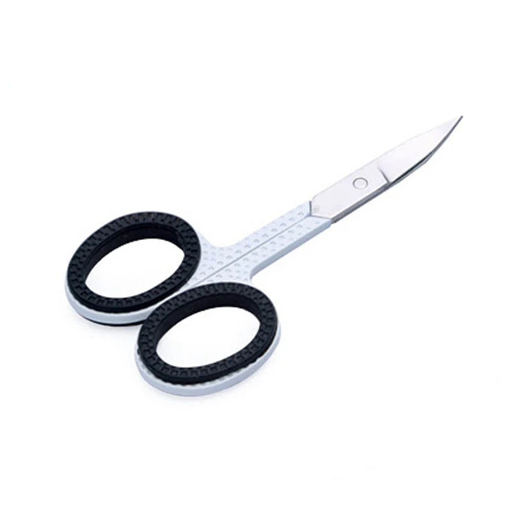 Free sample Black fancy stork plastic handle material craft manicure cuticle scissors