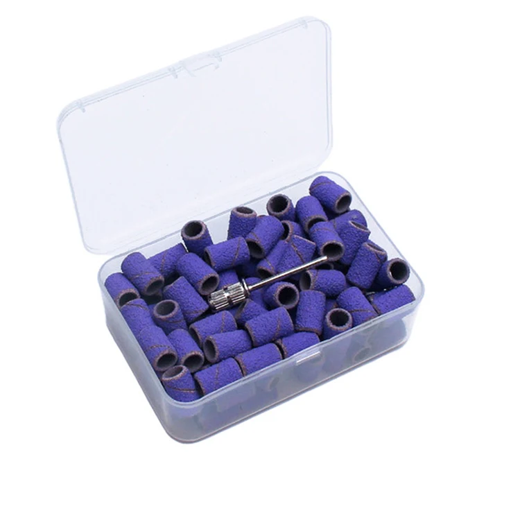 Colorful nail grinding head purple nail drill bits set pedicure and manicure tool special 100 pieces / box