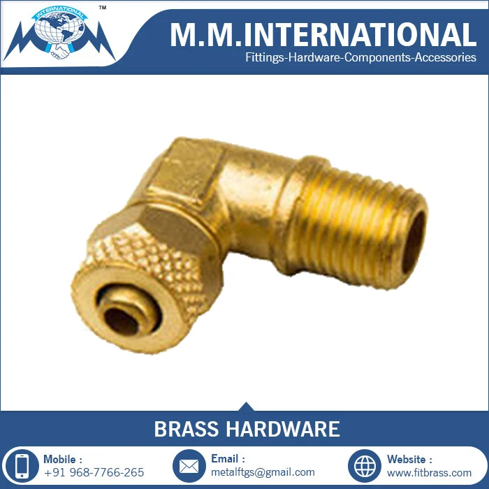 90 Degree Hose Elbow Brass Fitting Hose connector Barb Fitting 90 Degree Brass Elbow For PU PA PVC pipe