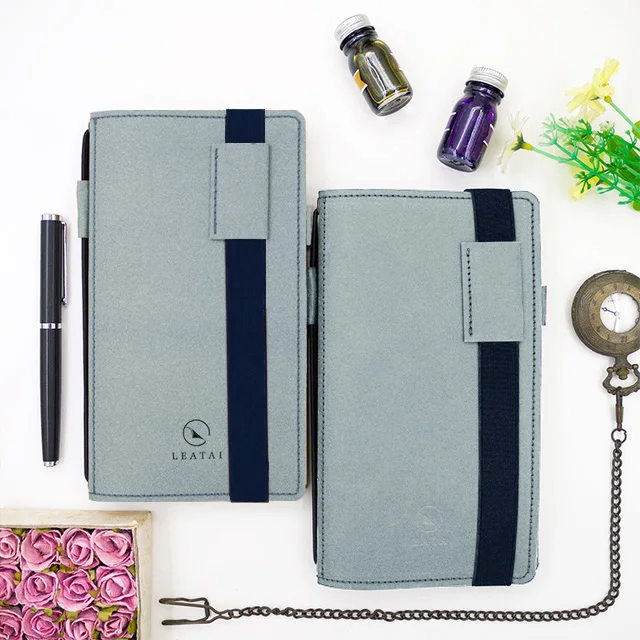 
Gray cover notebook journal with elastic band 