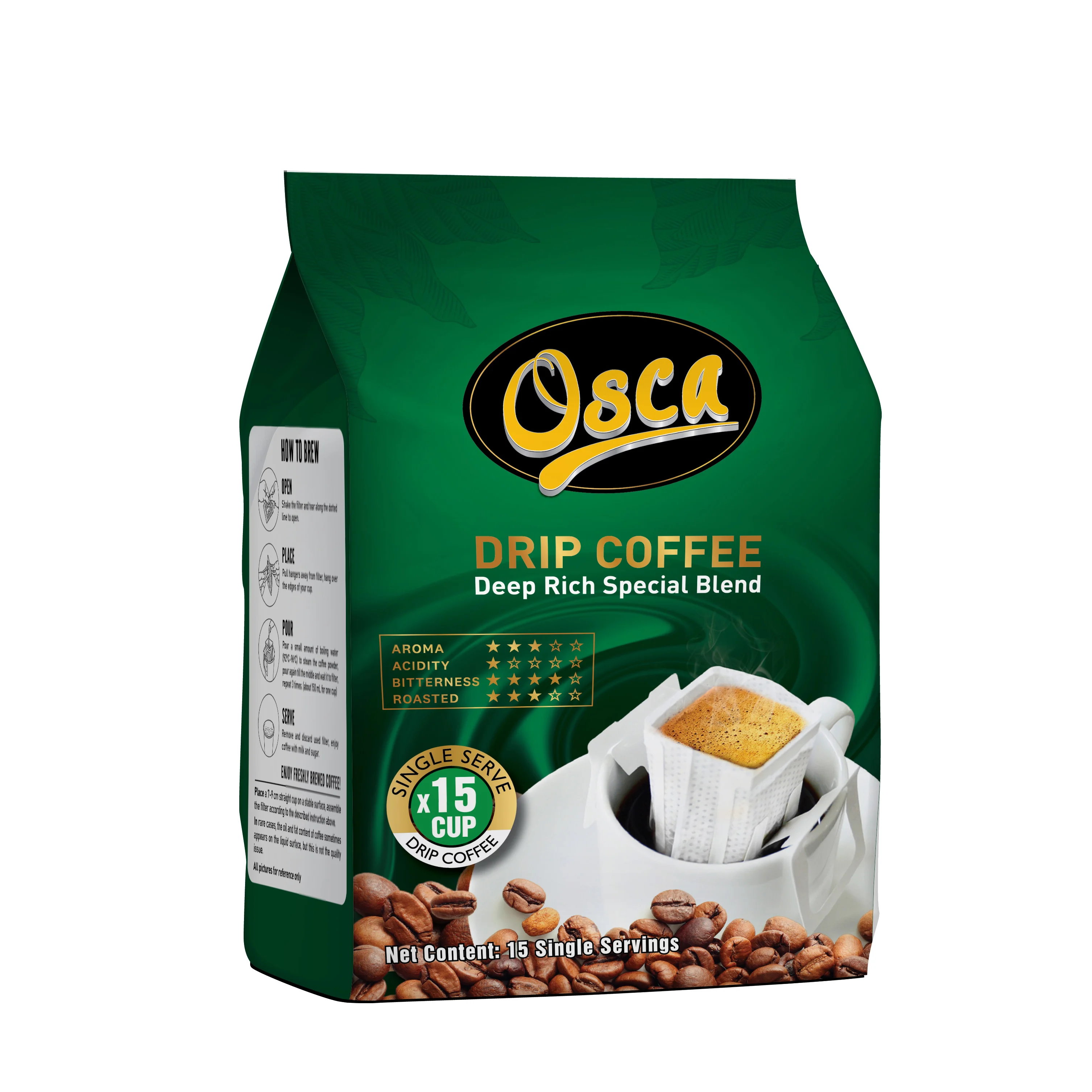  Капельный кофе Оска 15 Одиночная глубоко насыщенная специальная смесь