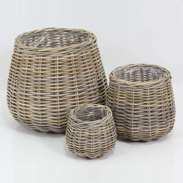 Корзина из ротанга Kooboo Grey 054313