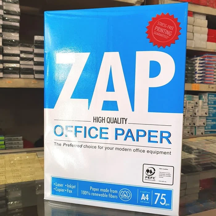 Wholesale ZAP A4 Copy Paper Branded factory Price ZAP A4 paper