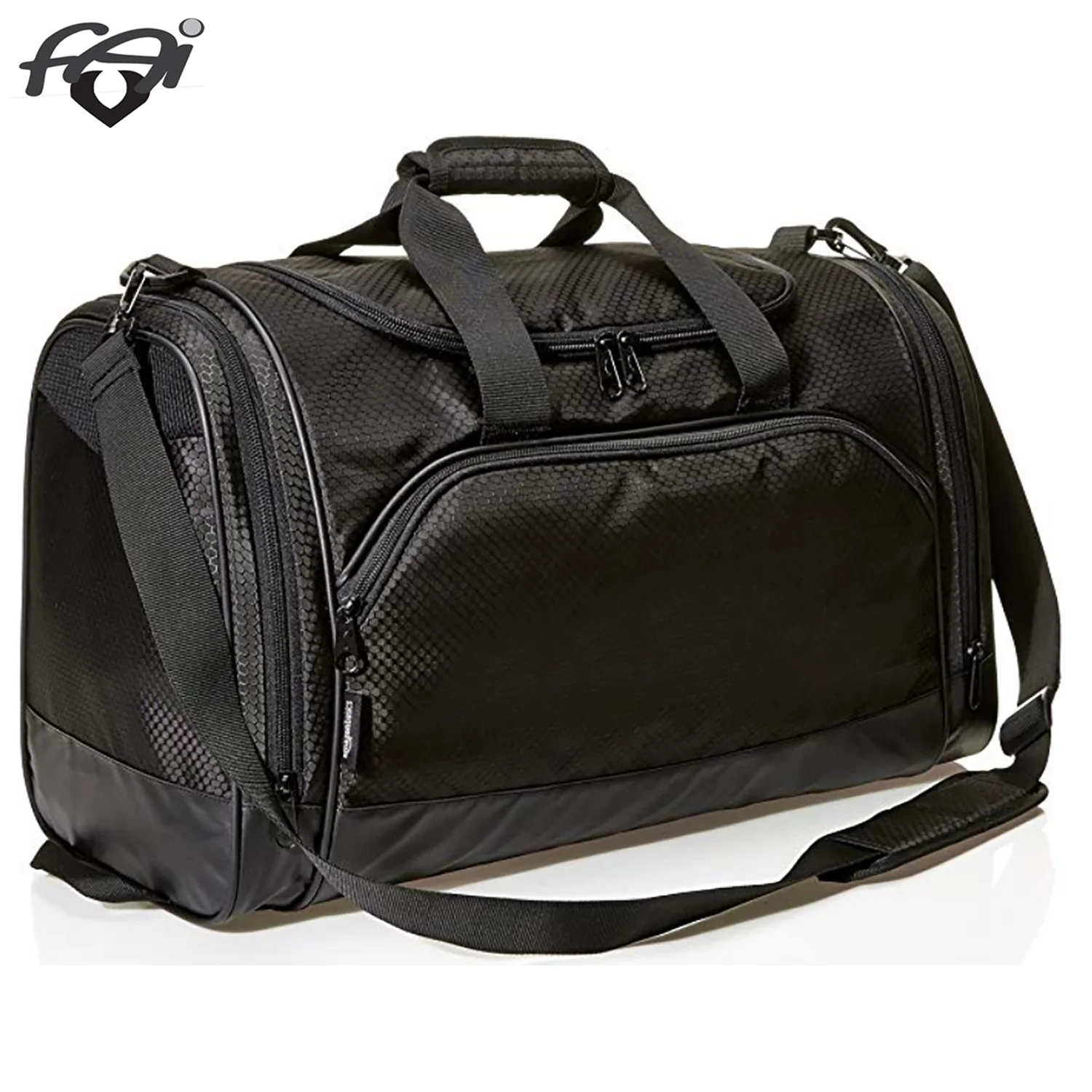 Sports Gym Bag Fitness Training Yoga Bags Duffel Tote Travel Handbag Large PU Leather 2021 Hot Men Black Custom Unisex Shoulder