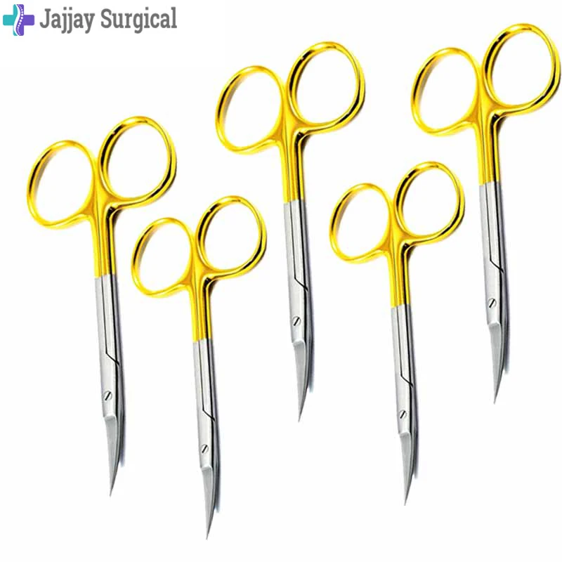 Немецкие нержавеющие ножницы Iris изогнутые или прямые TC супер резные тонкие золотые ручные