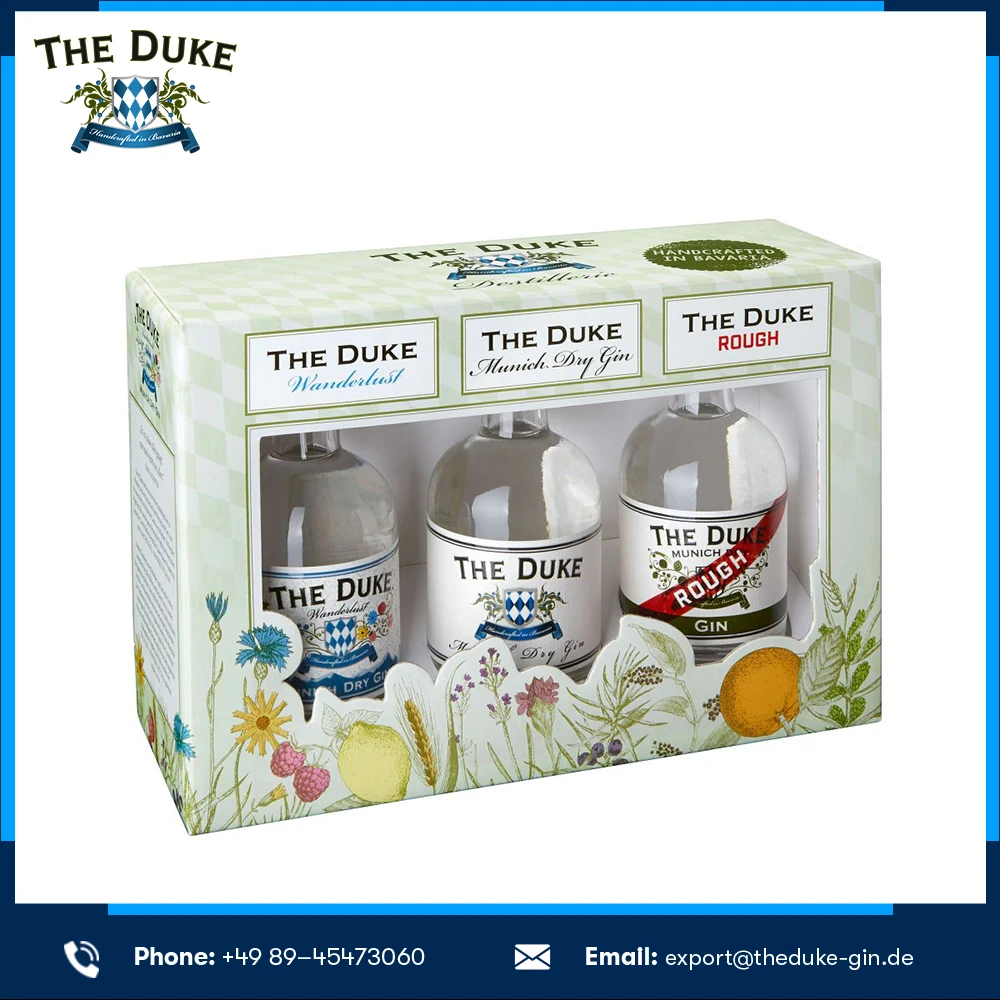 Прямая продажа с завода лучший Джин 2021 миниатюрный сушеный Duke Германия 3 x 10cl