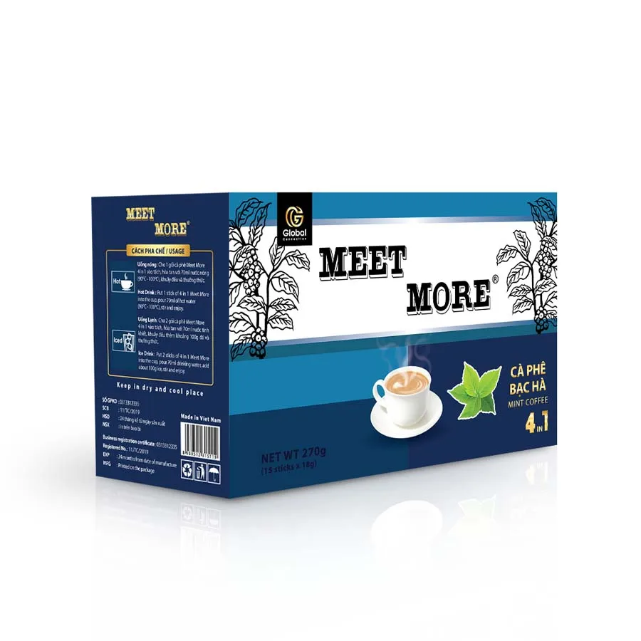 Hot item 2021 BEST Taste Fruit Instant Coffee  Box & Bag From Vietnam